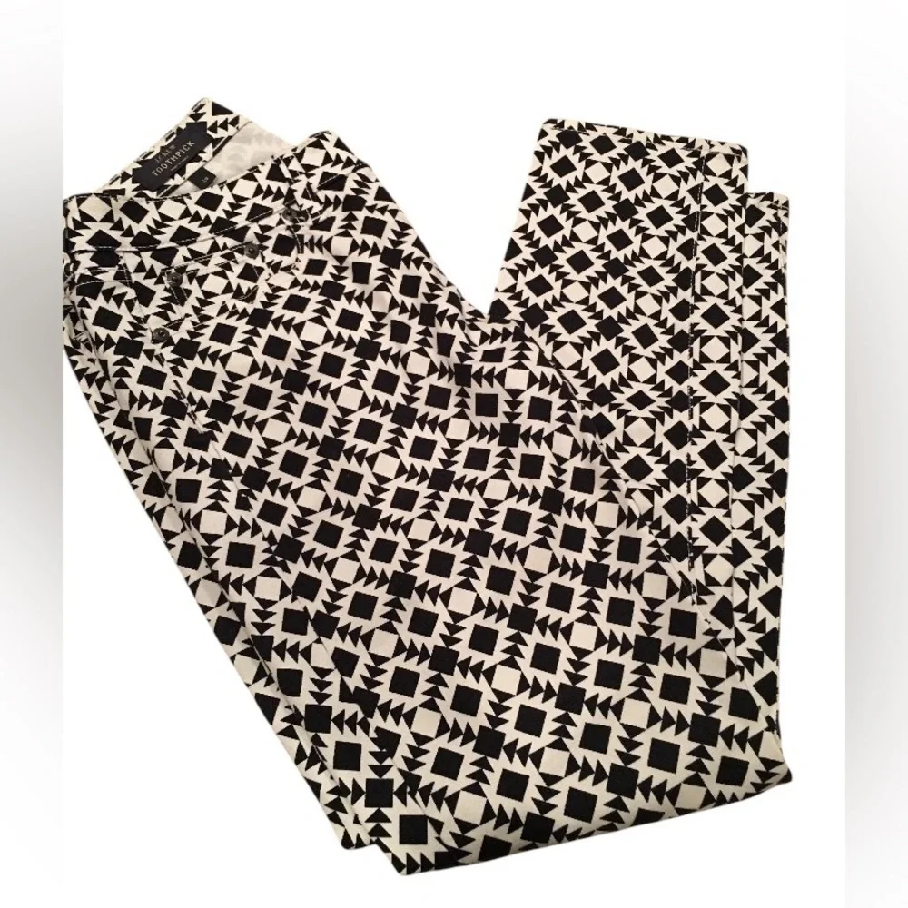 J.CREW Toothpick Skinny Pant in Geometric Kilim Print • Size 28 Art Pop Vibe